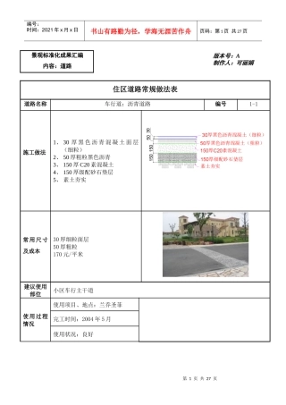 (某地产)景观标准化成果道路