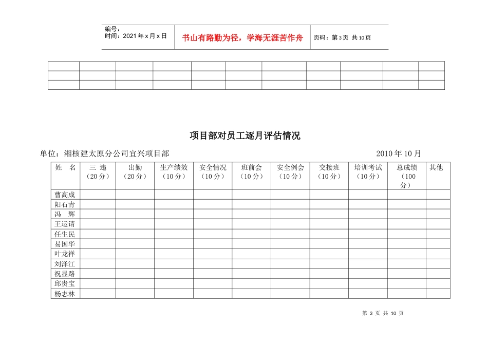 员工综合评估表10月_第3页