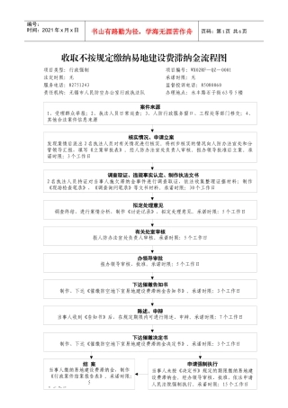 收取不按规定缴纳易地建设费滞纳金流程图