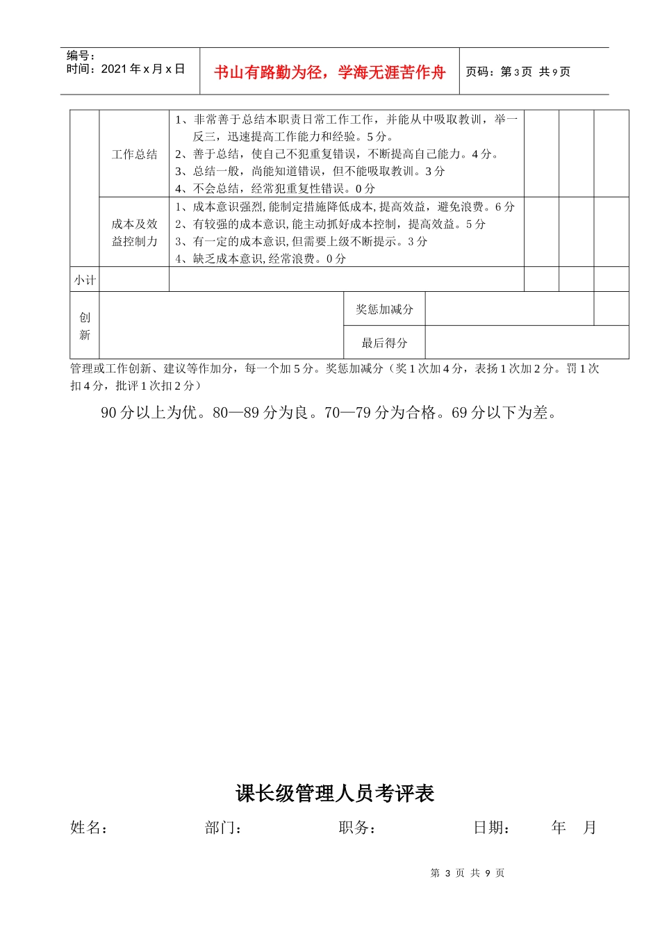 管理人员考评表_第3页