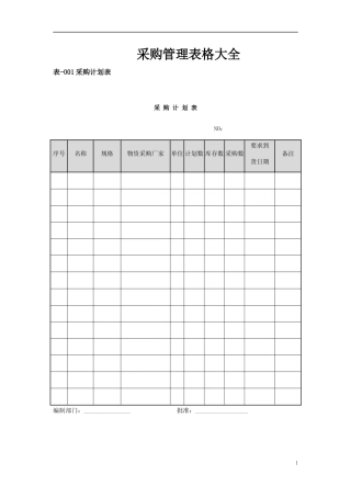 采购管理表格大全-By【我的TOP网】
