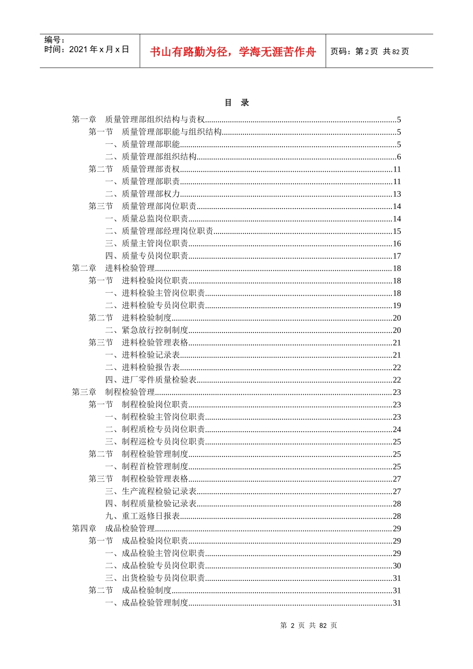 质量管理部规范化管理细则_第2页