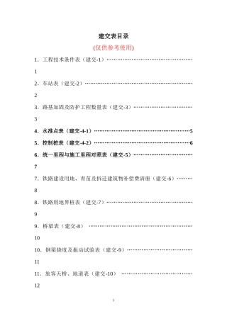 铁道部工程建设建交表(全)