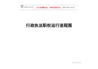 行政执法职权运行流程图