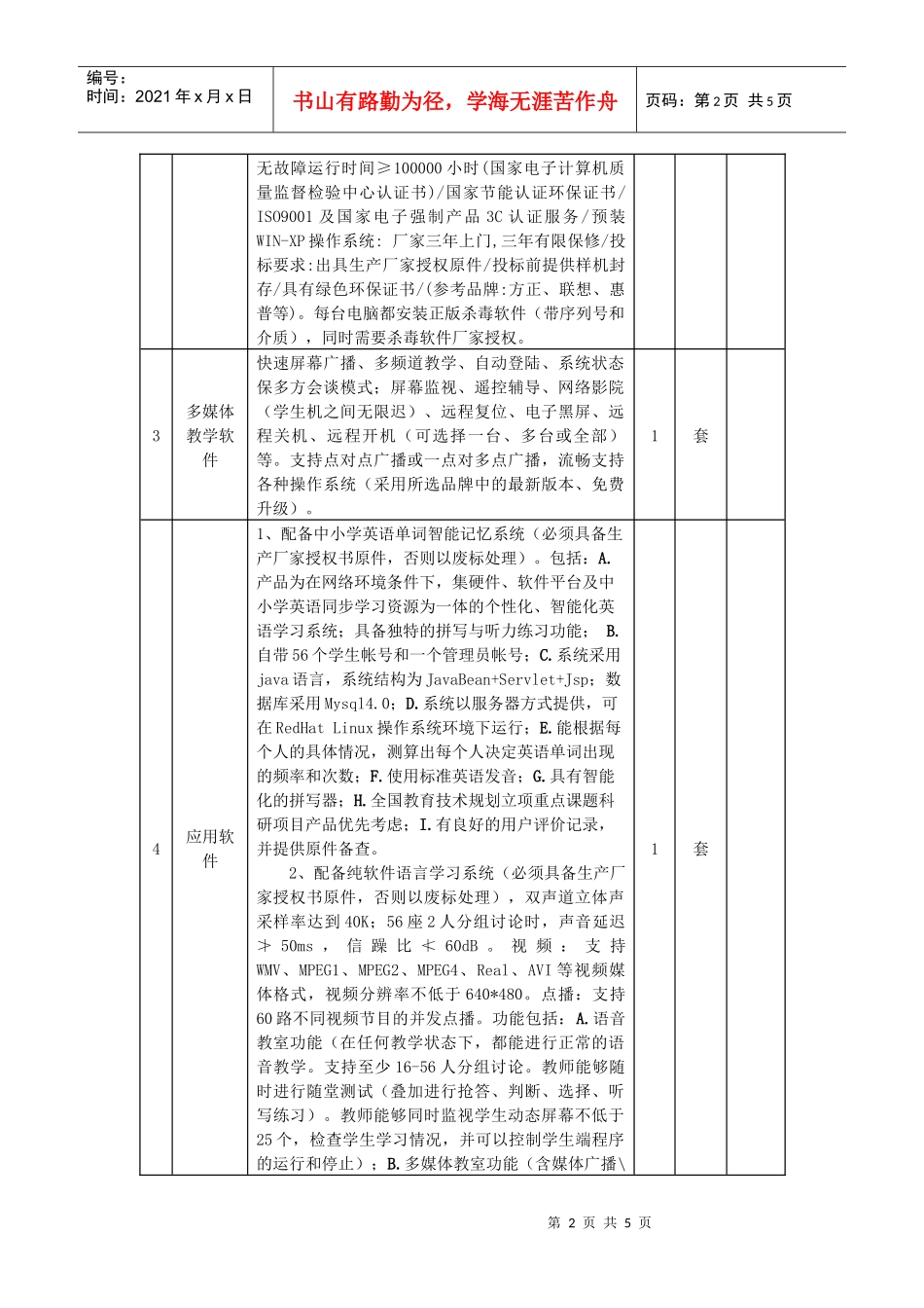 参数附件D1中小学标准化建设计算机教室方案及配置_第2页