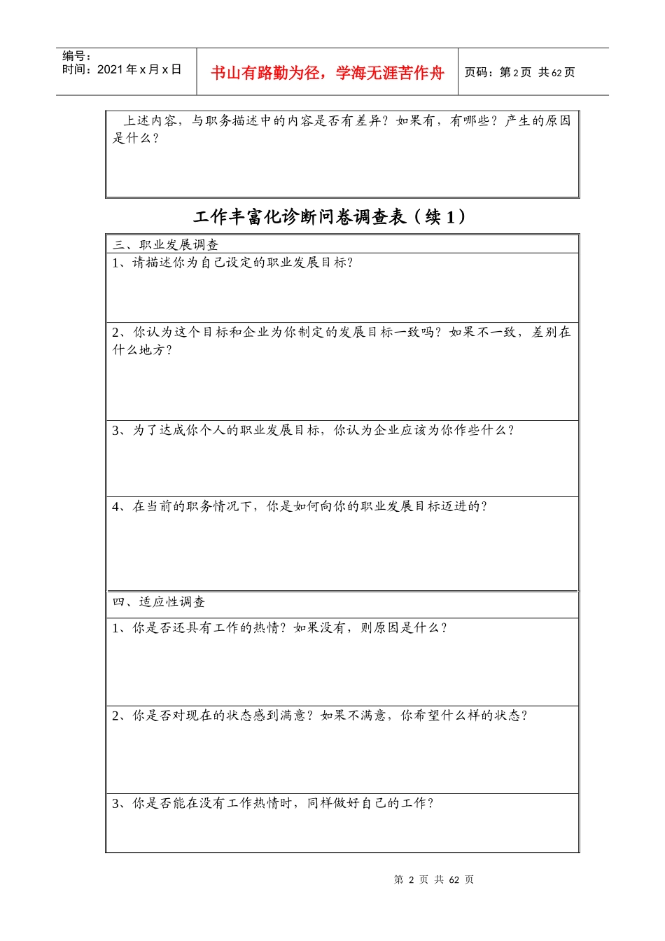 人力资源管理表格(doc)_第2页
