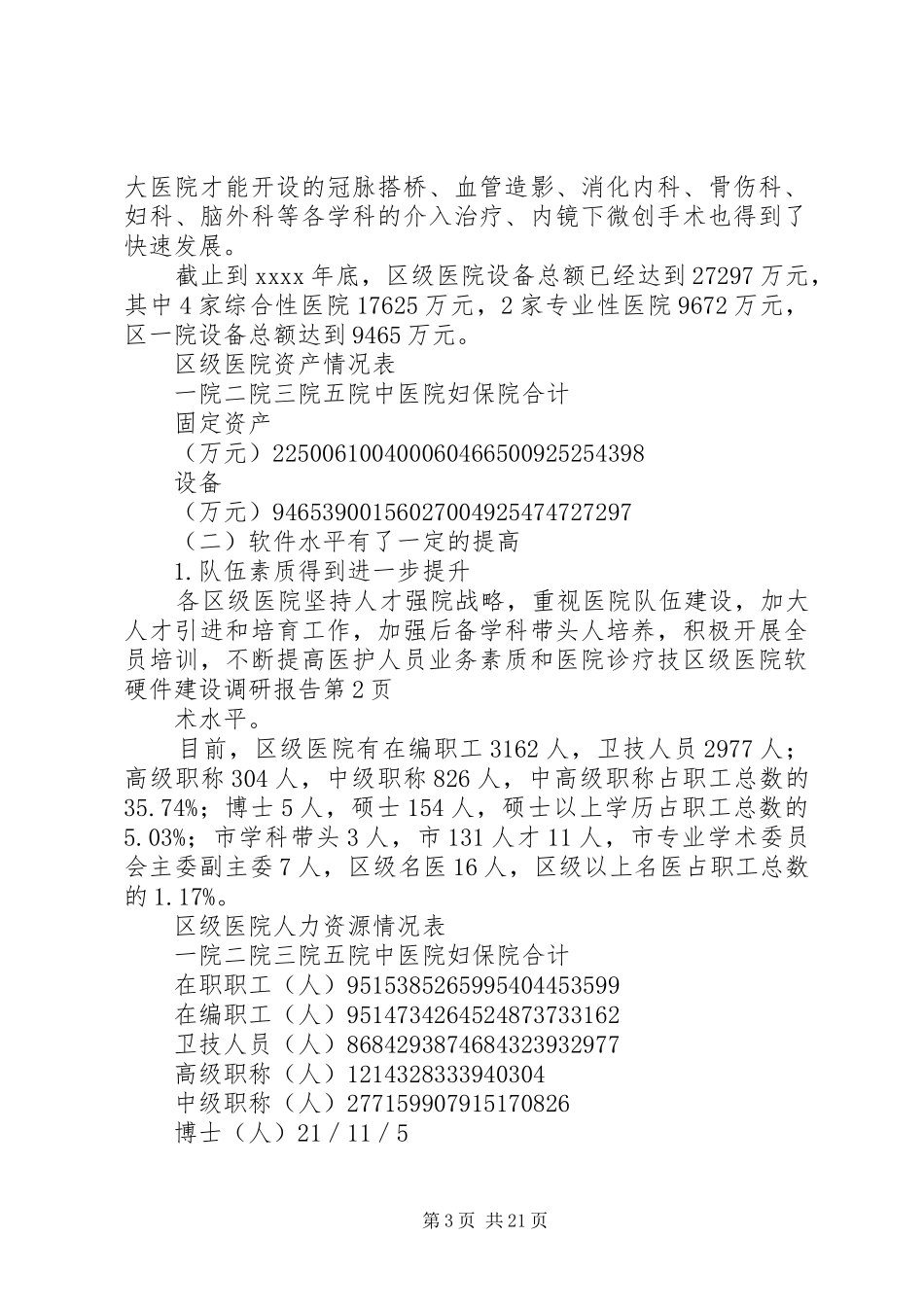 区级医院软硬件建设调研报告_第3页