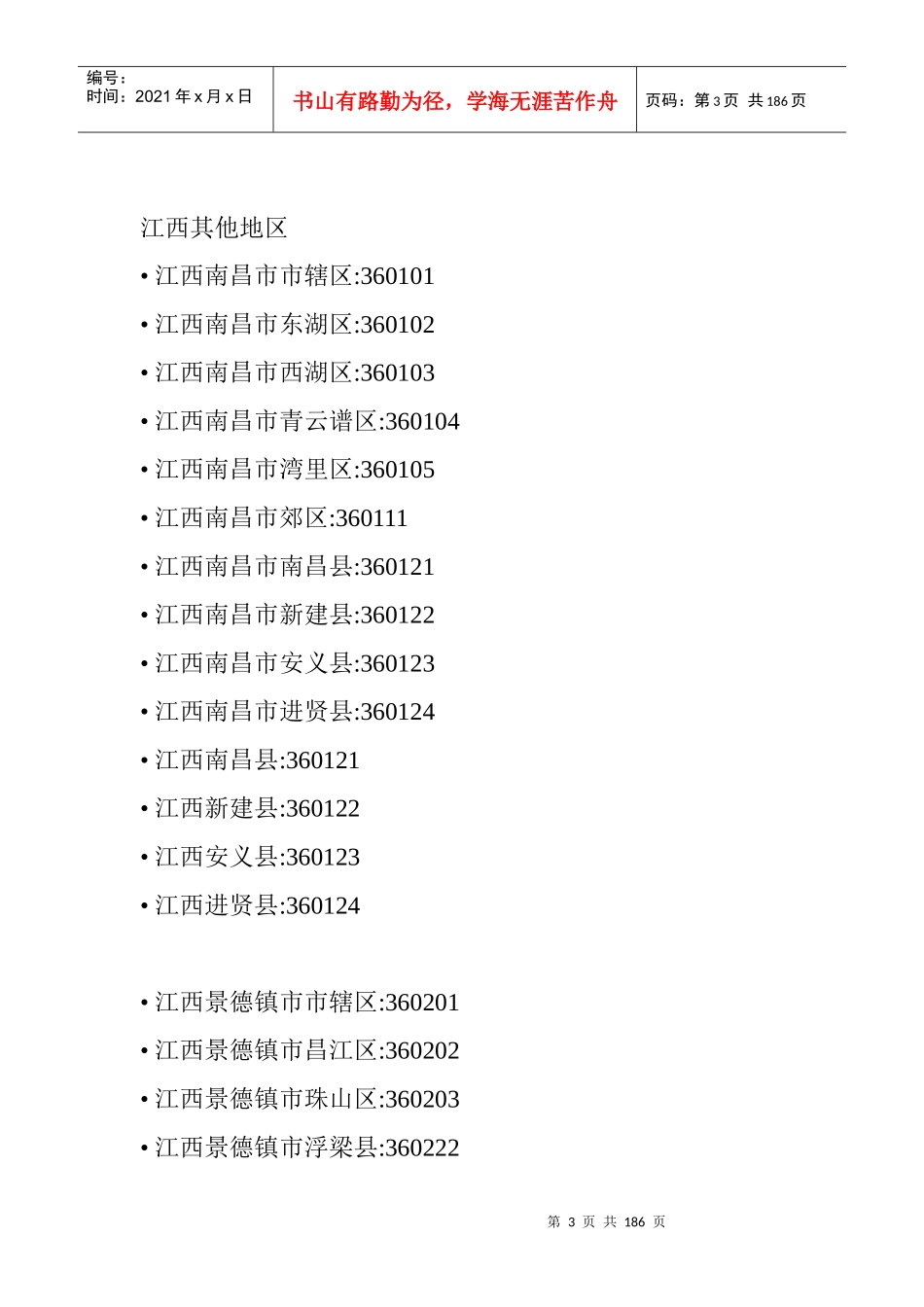 居民身份证行政区划代码表_第3页