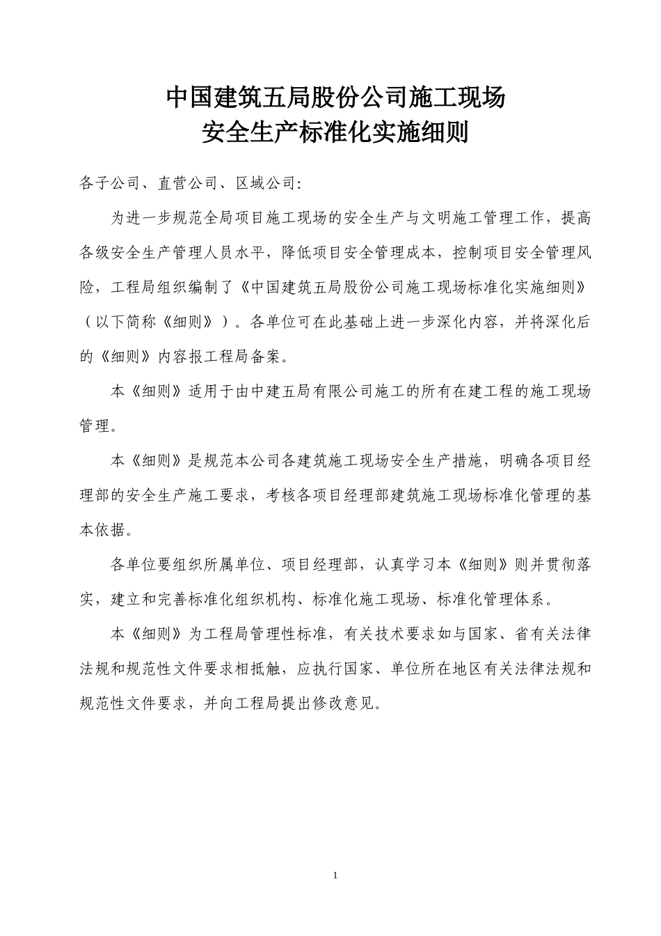 施工现场标准化实施细则_第1页