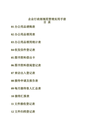 行政表格大全(DOC69页)