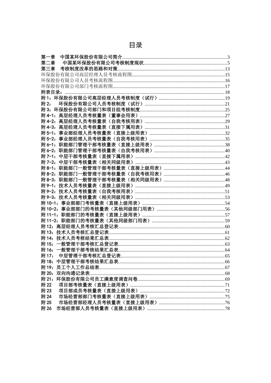 XX环保有限公司考核制度策划_第1页