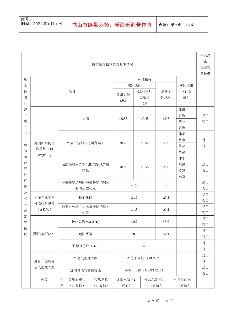 施工图设计（建筑节能）报审表_第2页