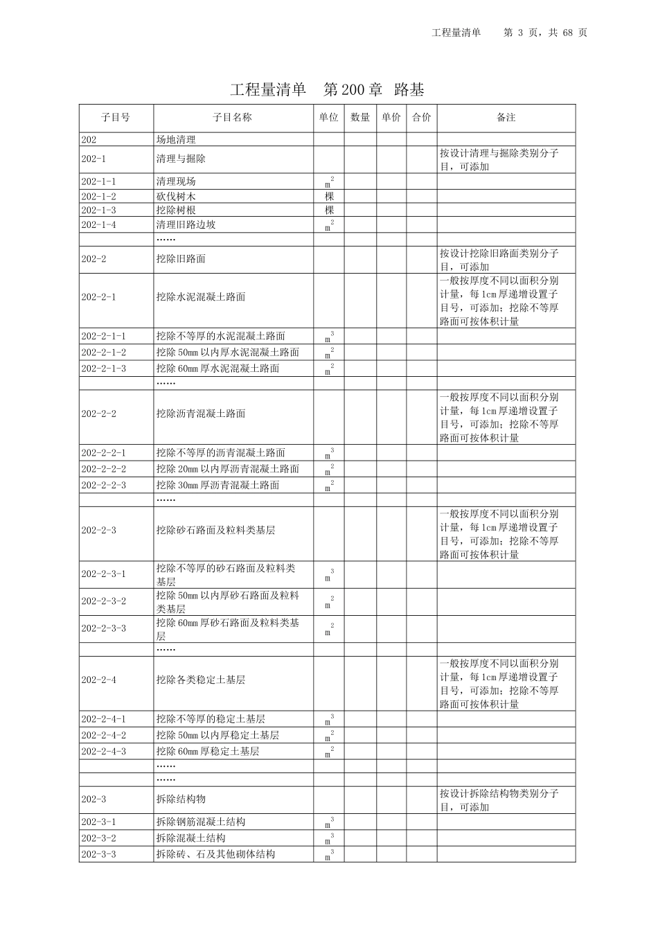 工程量清单汇总表_第3页