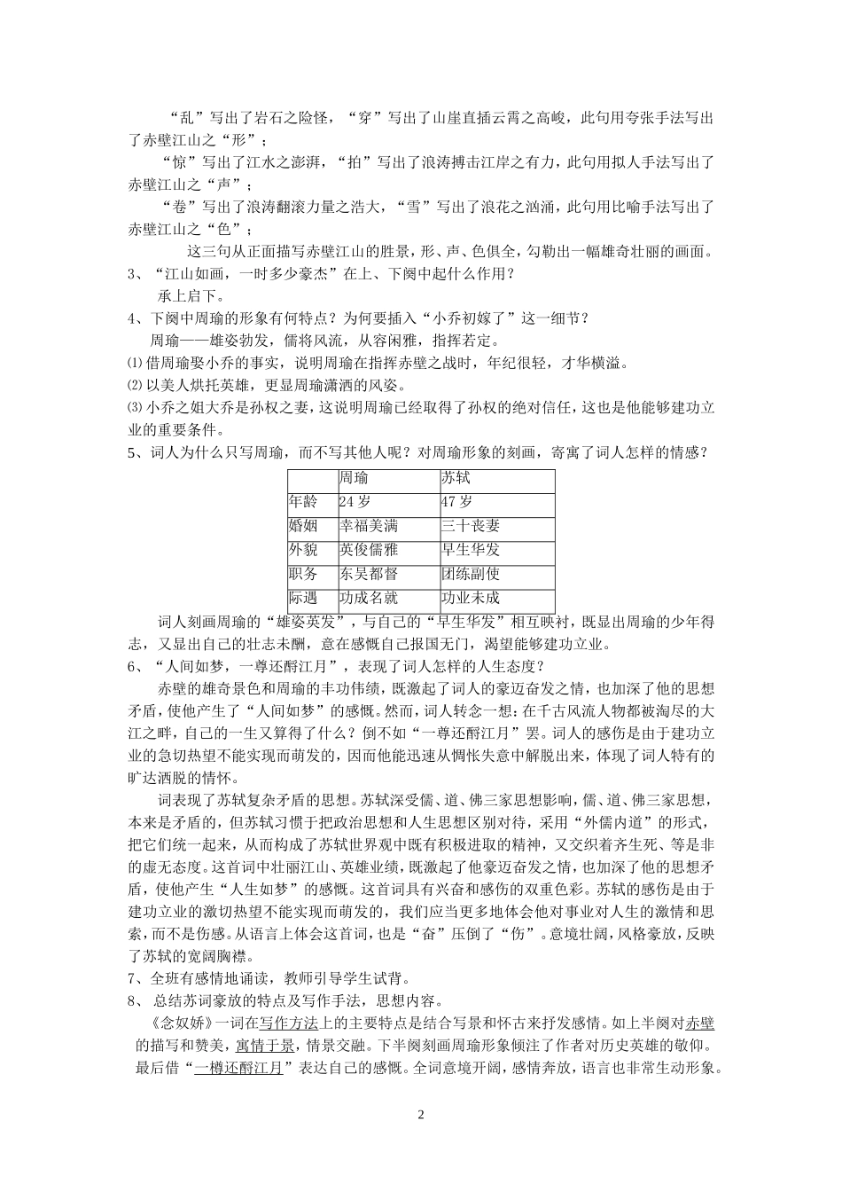 浏阳九中语文张小莉（教学设计）_第2页