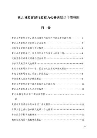 肃北县教育局行政权力公开透明运行流程图