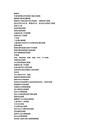 医院各部门流程图汇总