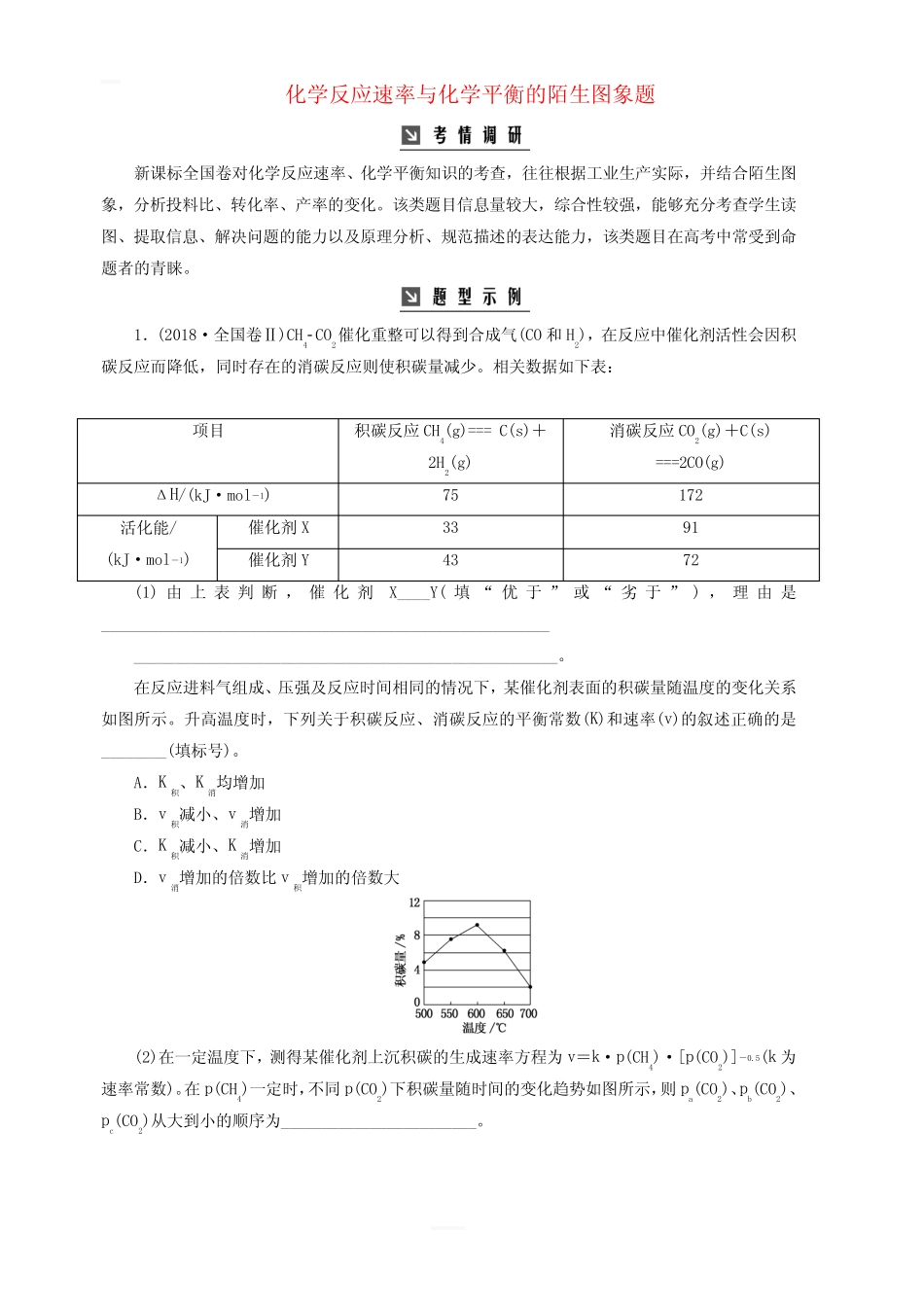 2020年高考化学一轮复习高考热考题型攻关十一含答案解析_第1页