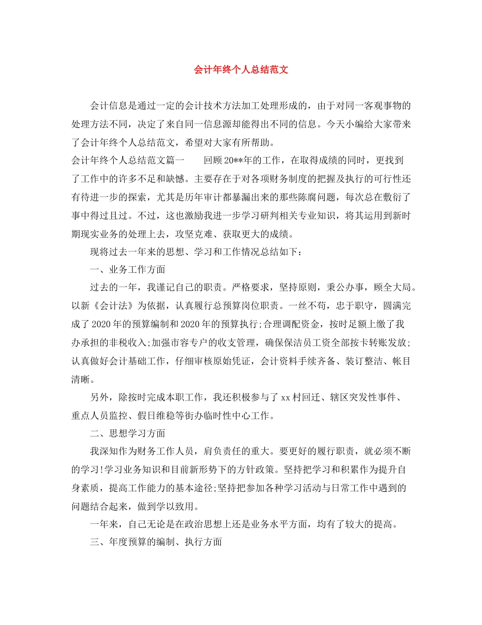 会计年终个人总结范文2_第1页