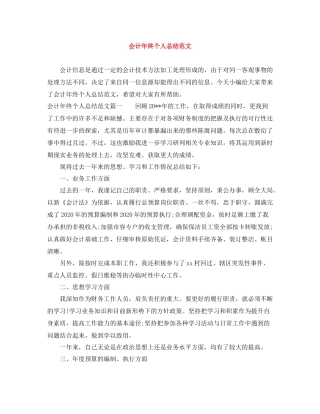 会计年终个人总结范文2