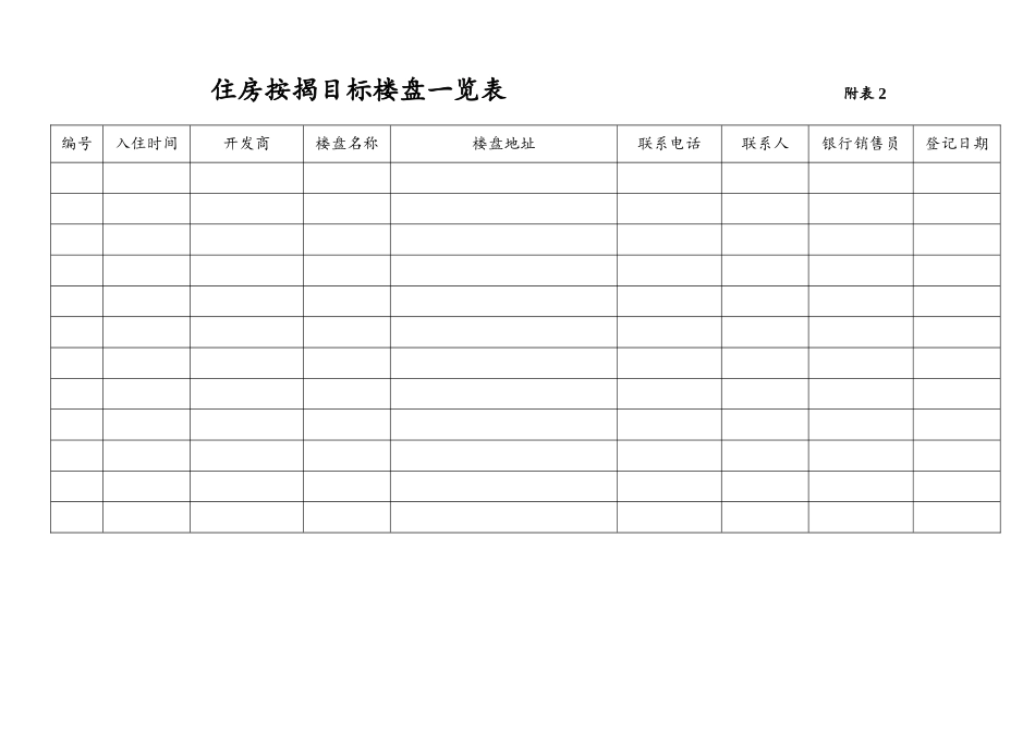 银行住房按揭项目管理表格_第3页