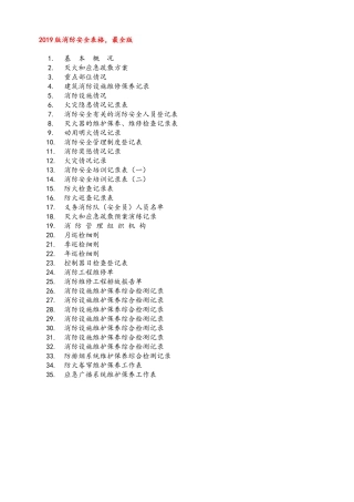 消防安全相关表格台账大全(DOC37页)