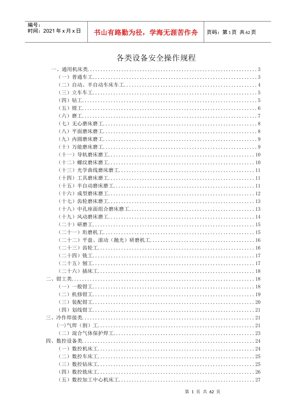 各类设备安全操作规程(61)(1)_第1页