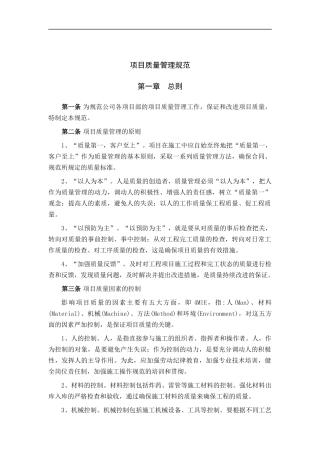 项目质量管理规范1