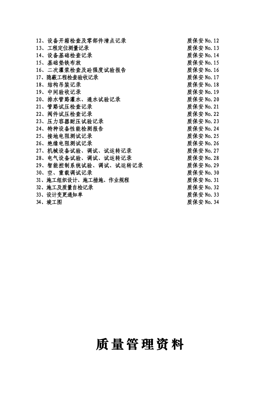 安装单位工程技术资料组卷目录及表式_第3页