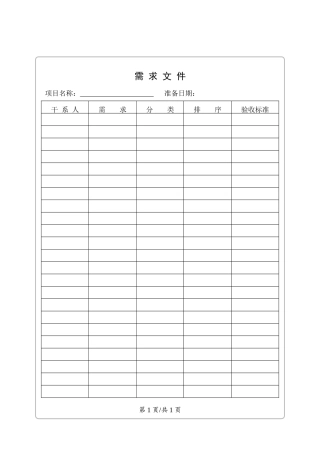 项目管理五个阶段表格_规划