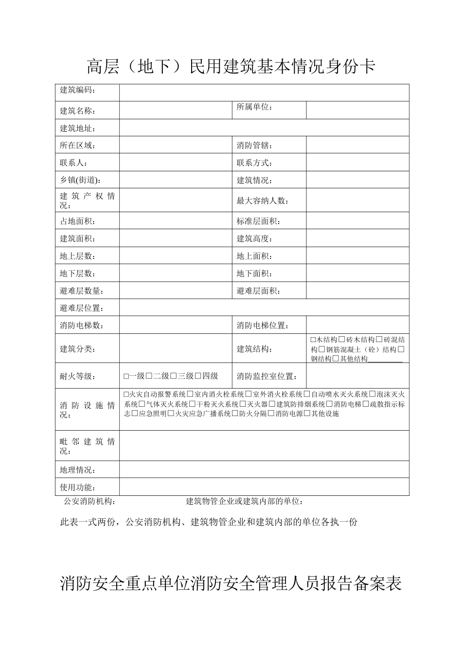 消防安全重点单位各类表格_第3页