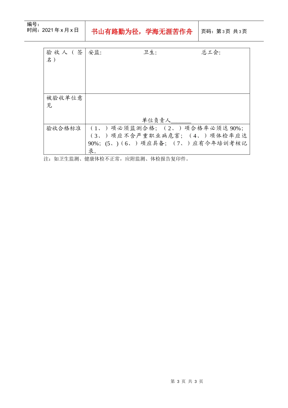 职业危害专项整治企业自检表_第3页
