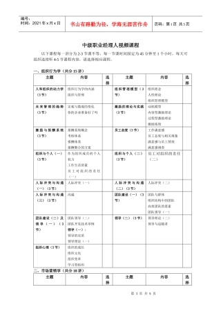 银河培训课程集体授课课程选择表
