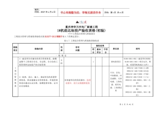 火电厂达标投产验收表