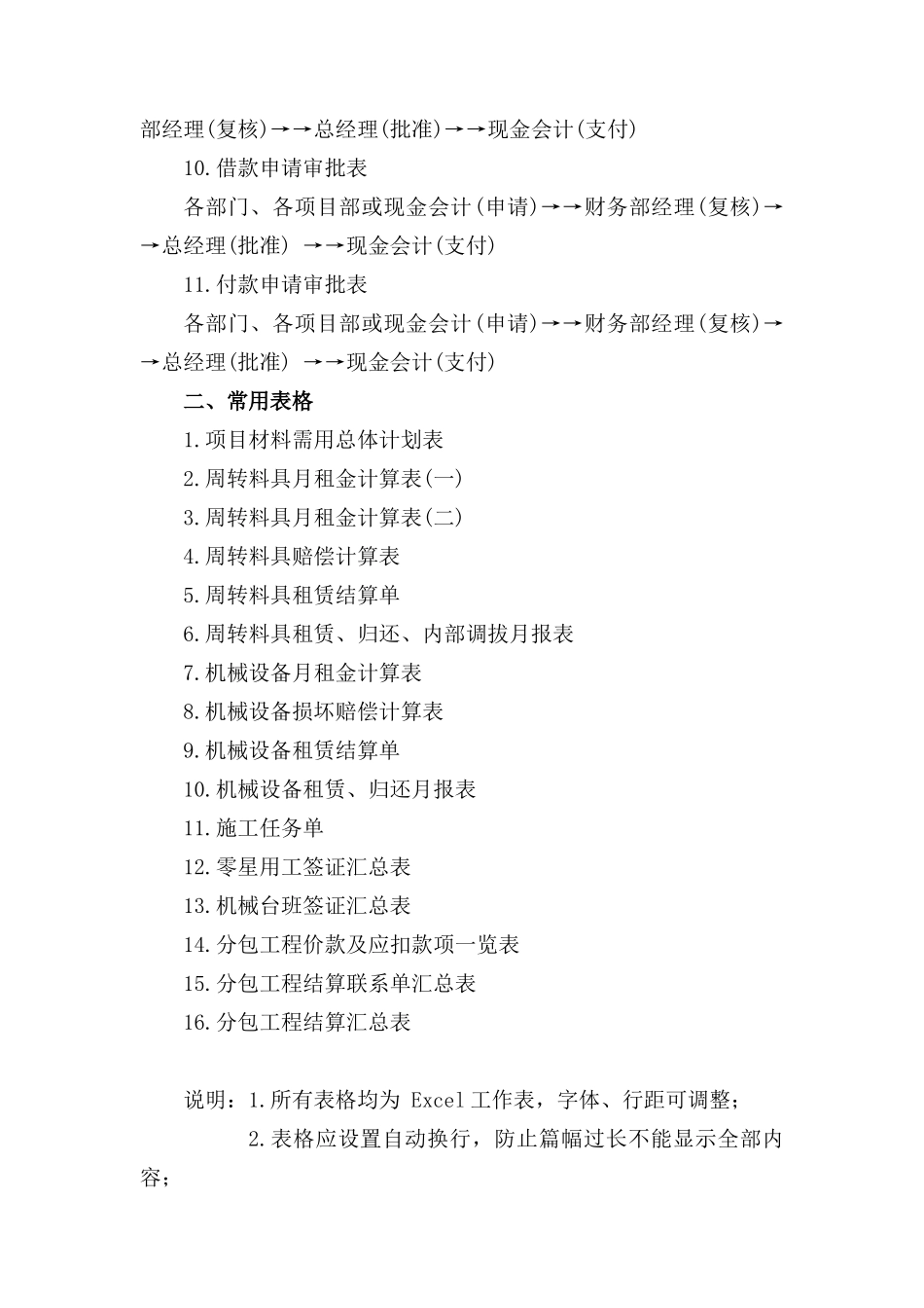 最新建筑公司各类实用表格_第2页