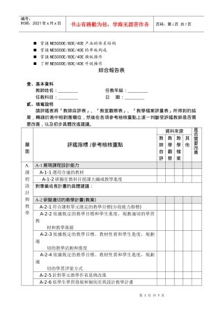 浅谈管理综合报告表的解释