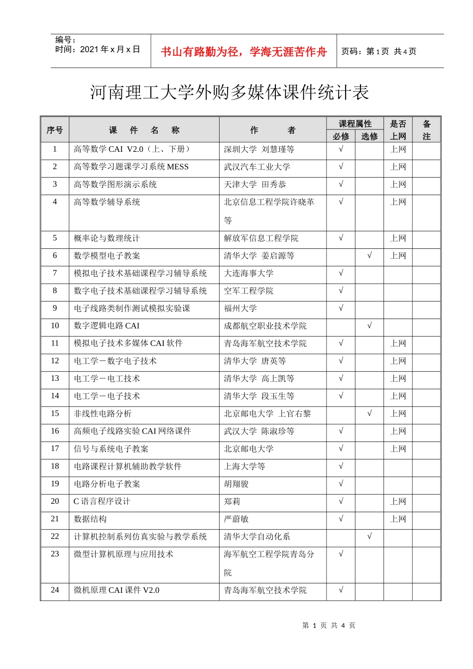 多媒体课件统计总表_第1页