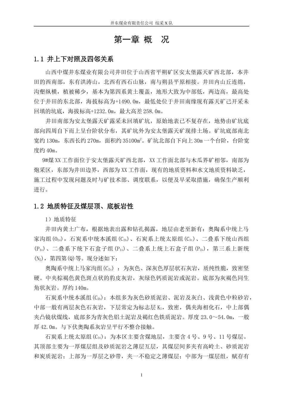 XX综放工作面作业业规程(范本)_第1页