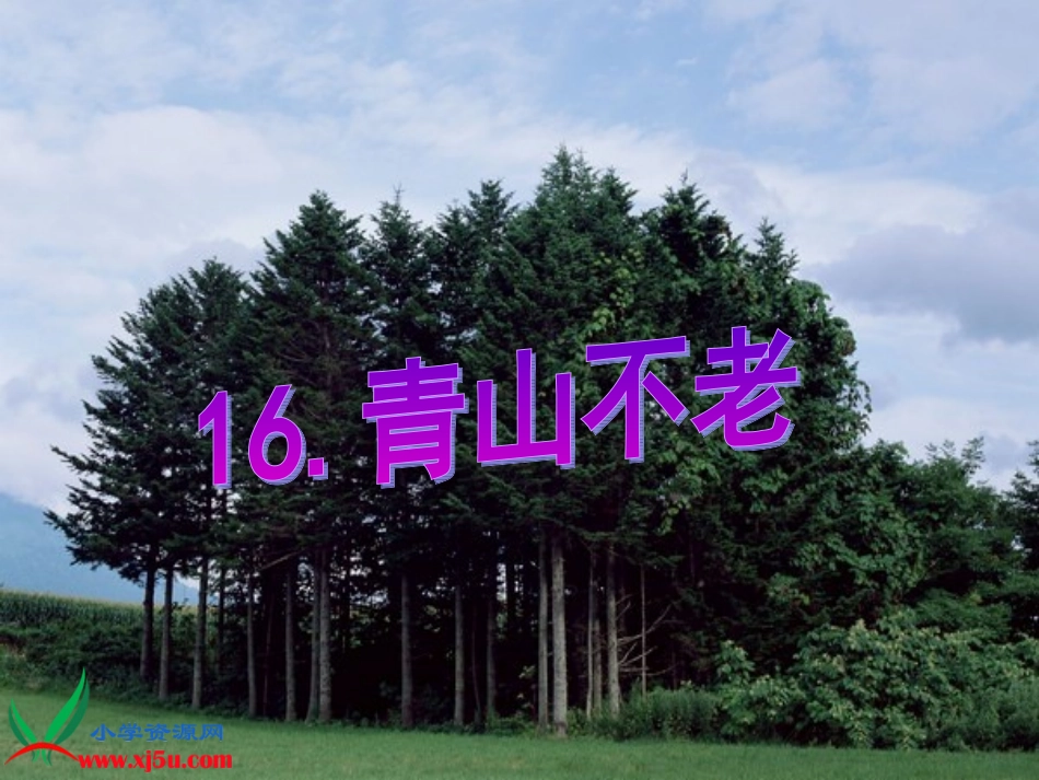 《青山不老》PPT课件 ()_第1页
