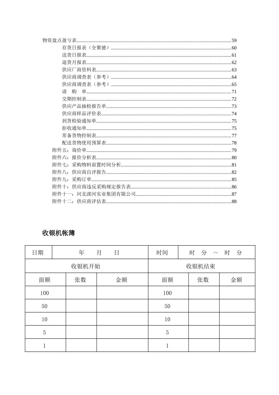 收银机帐簿管理表格汇总_第2页