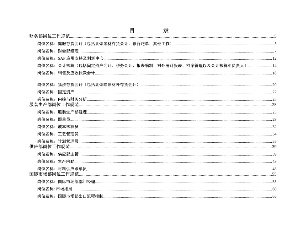 岗位工作规范说明书大全（DOC 167页）_第2页