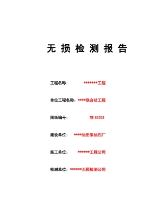 无损检测表格(批注范本)