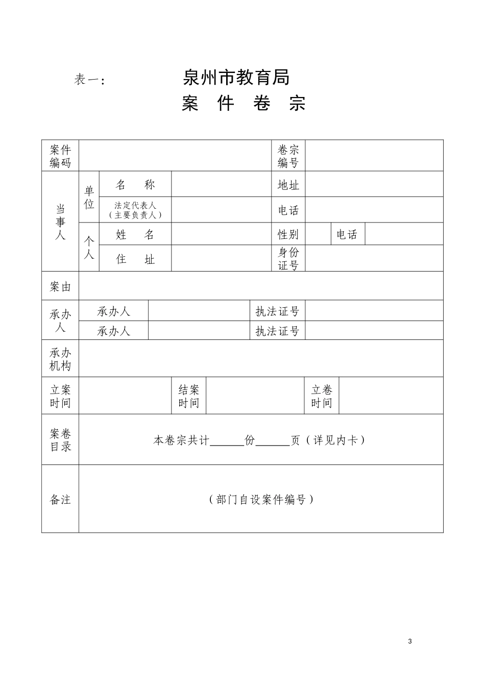行政处罚标准表单文书模板(_般程序)_第3页
