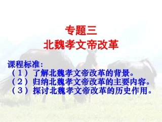 历史课件：北魏孝文帝改革