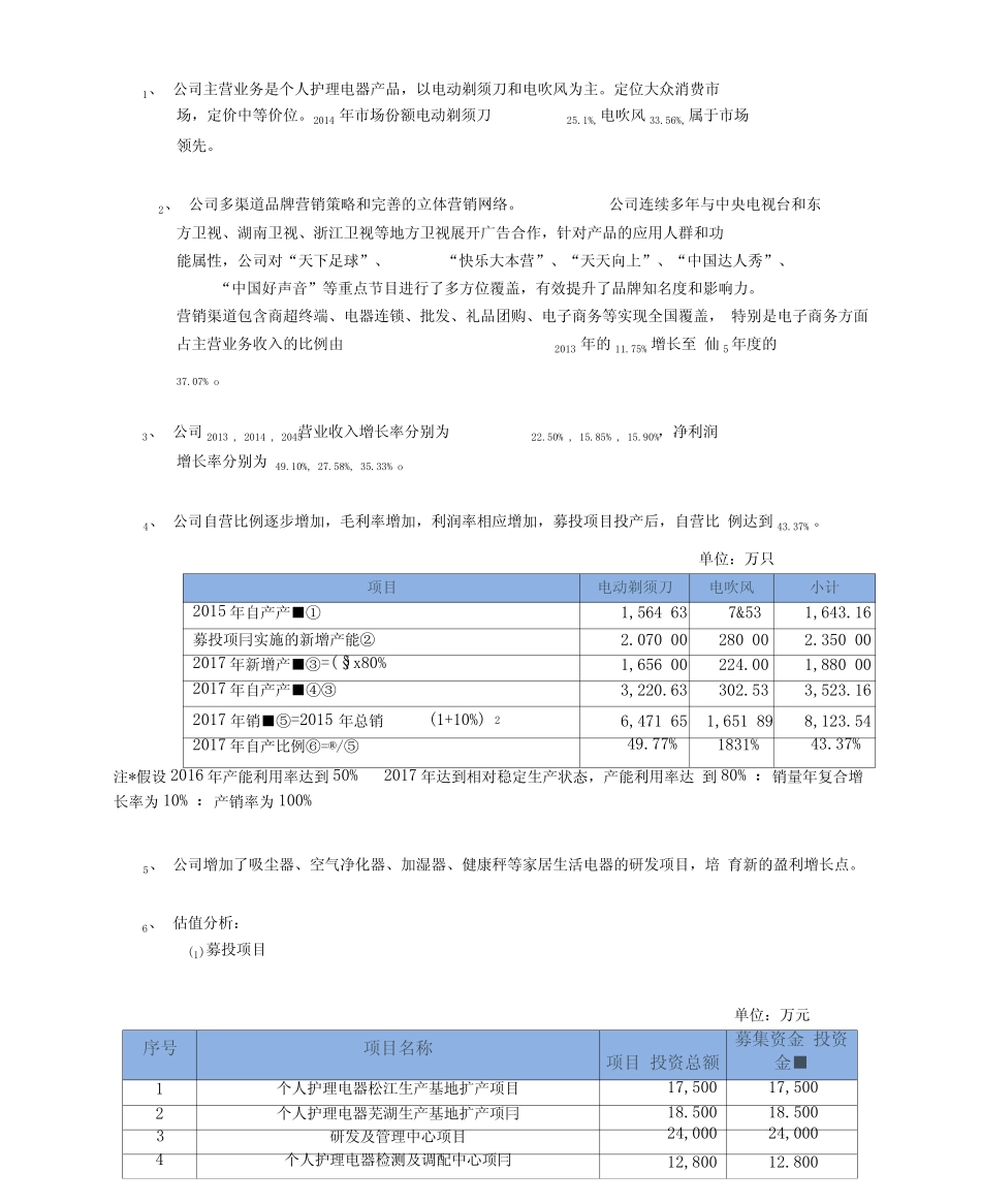 飞科电器分析报告.doc_第1页
