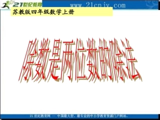 除数是两位数的除法