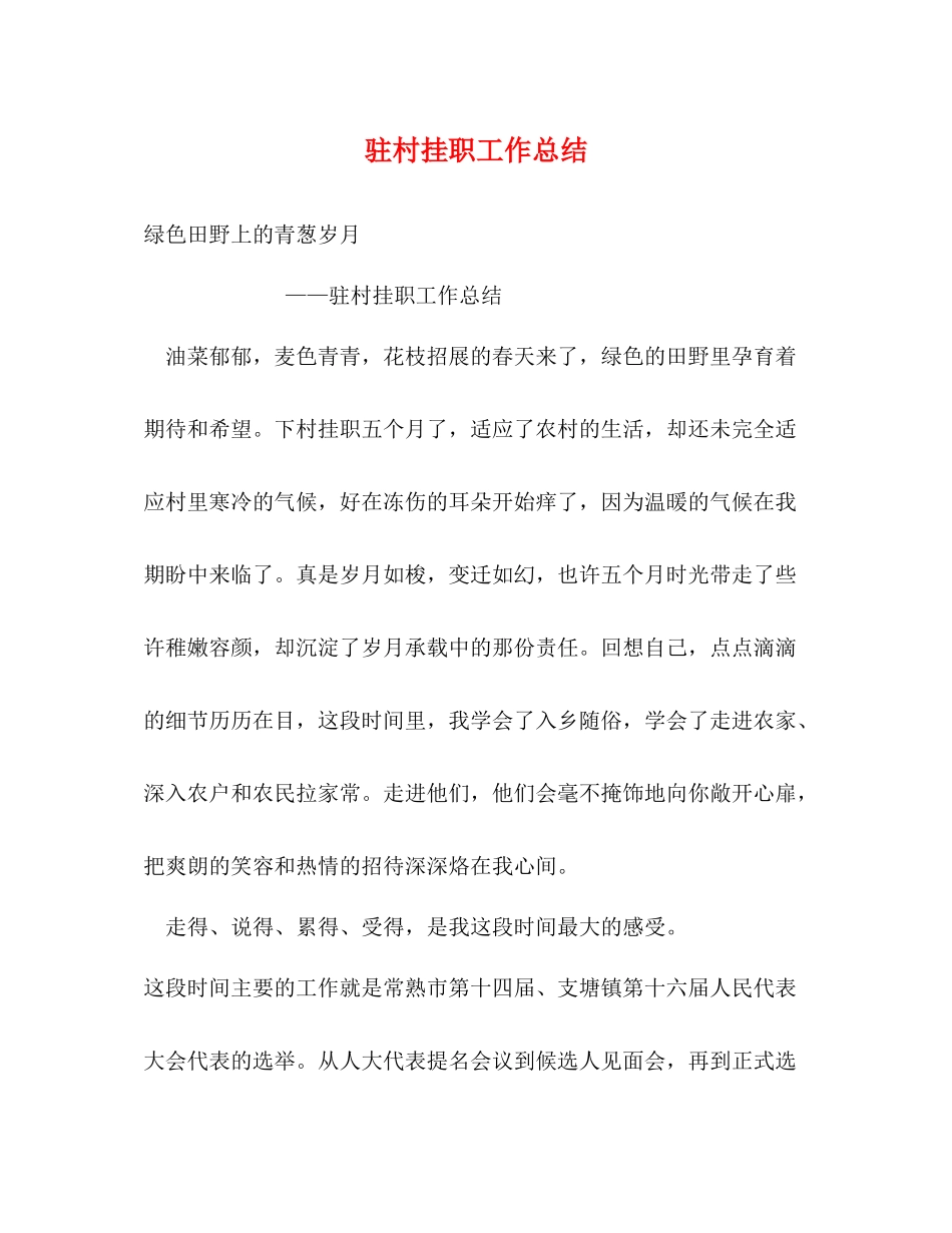 驻村挂职工作总结_第1页