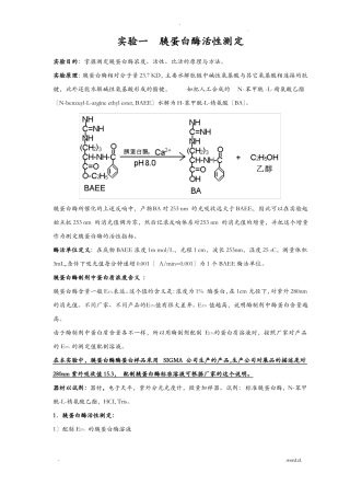 胰蛋白酶活性测定