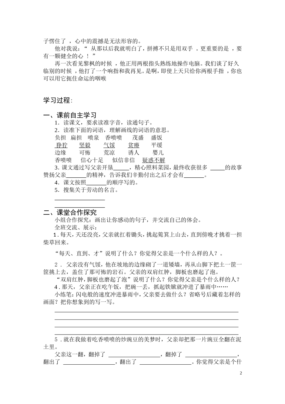 《父亲的菜园》导学案_第2页