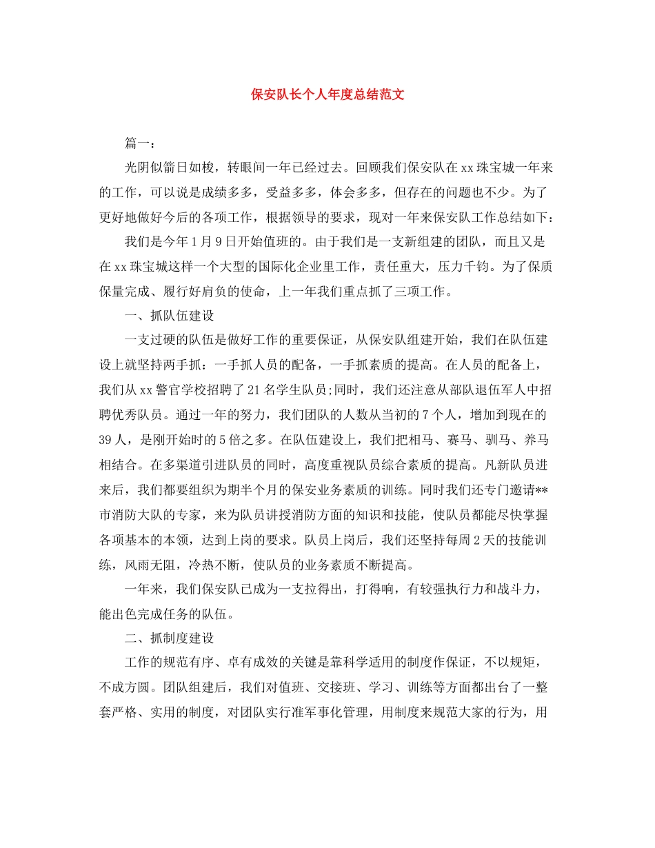 保安队长个人年度总结范文_第1页