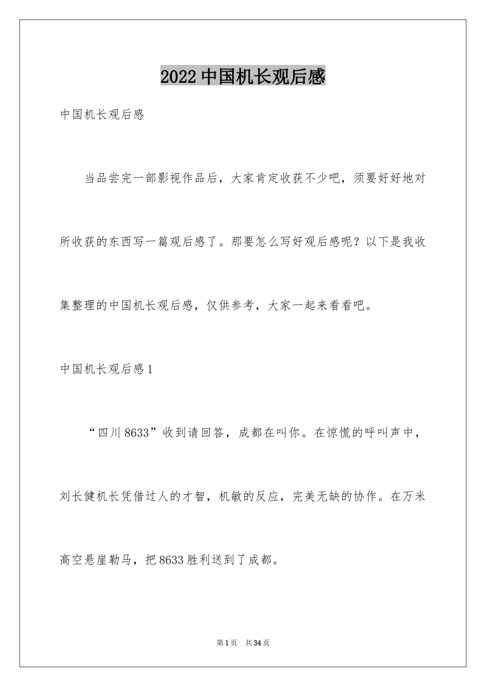 2024中国机长观后感_28_第1页